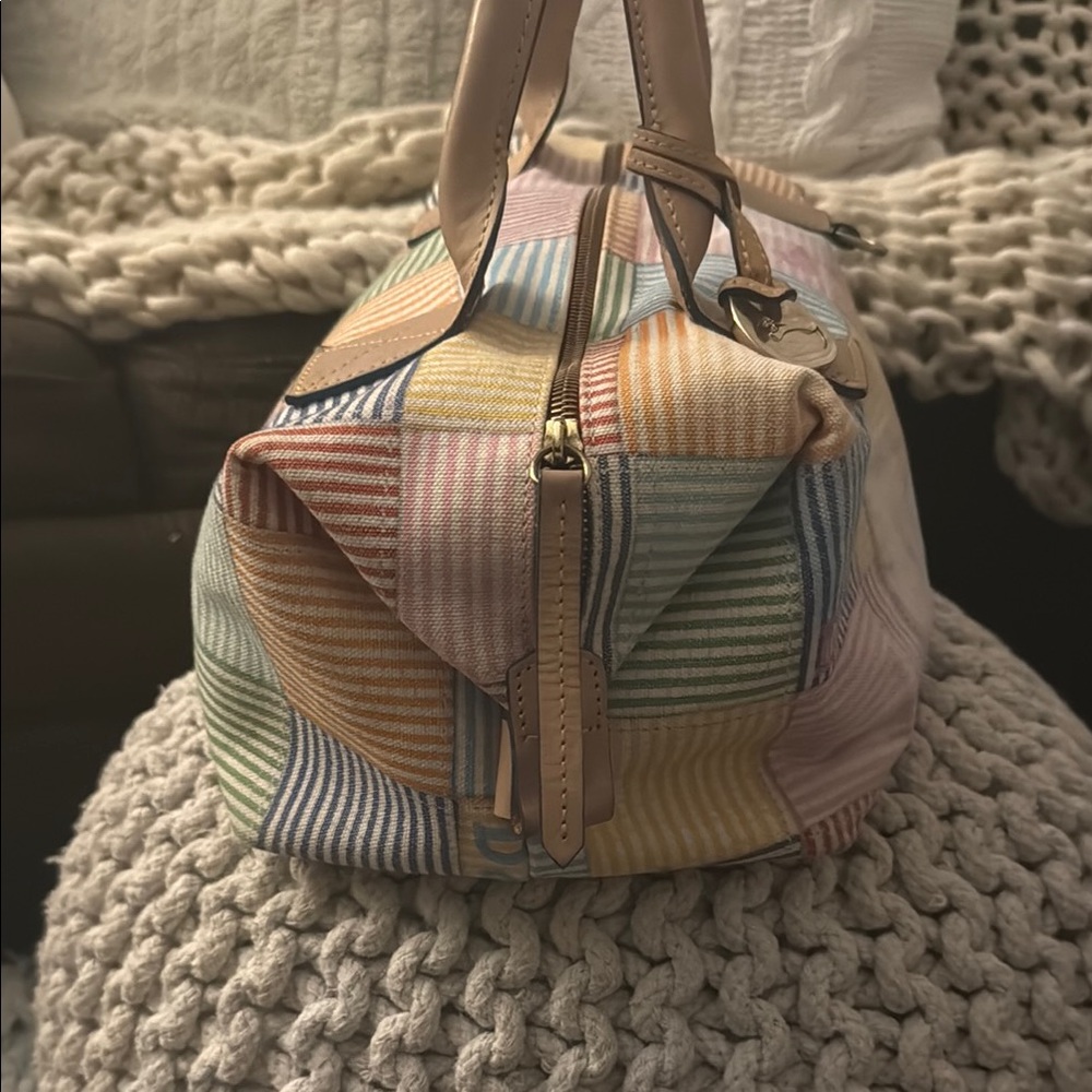Y2K Dooney & Bourke seersucker multicolored speedy - Picture 5 of 12